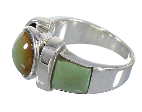 Turquoise And Sterling Silver Southwest Jewelry Ring Size 6-1/2 VX61494